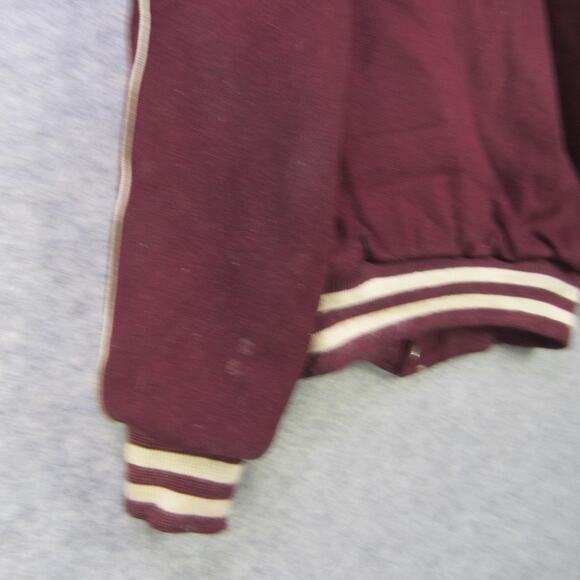 Vintage Empire Sporting Goods Varsity Jacket Mens Medium Red Wool Snap Back 80s - Picture 8 of 9